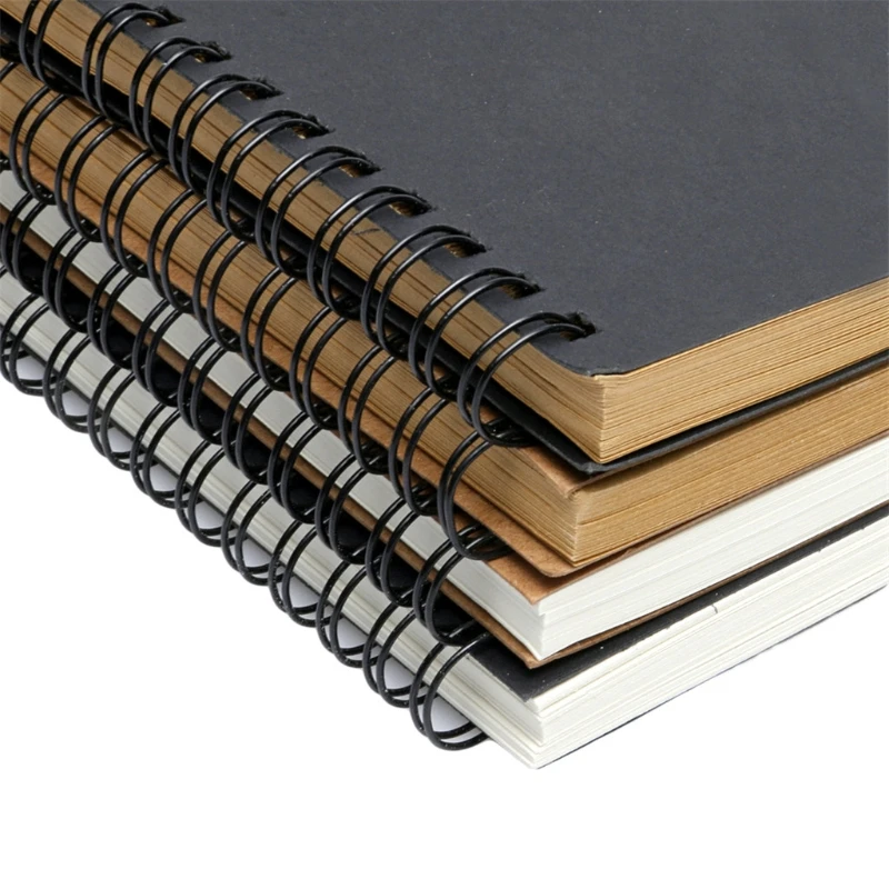 

Reeves Retro Spiral Bound Coil Sketch Book Blank Notebook Kraft Sketching Paper