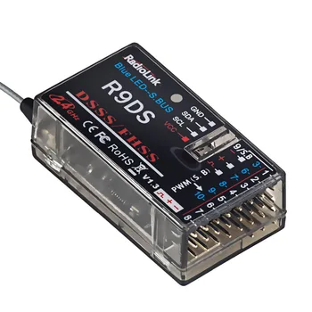 

Radiolink R9DS 2.4GHz RC Receiver 10CH SBUS/PWM Signal DSSS/FHSS Spread Spectrum Compatible with AT9/AT9S/AT10II/AT10