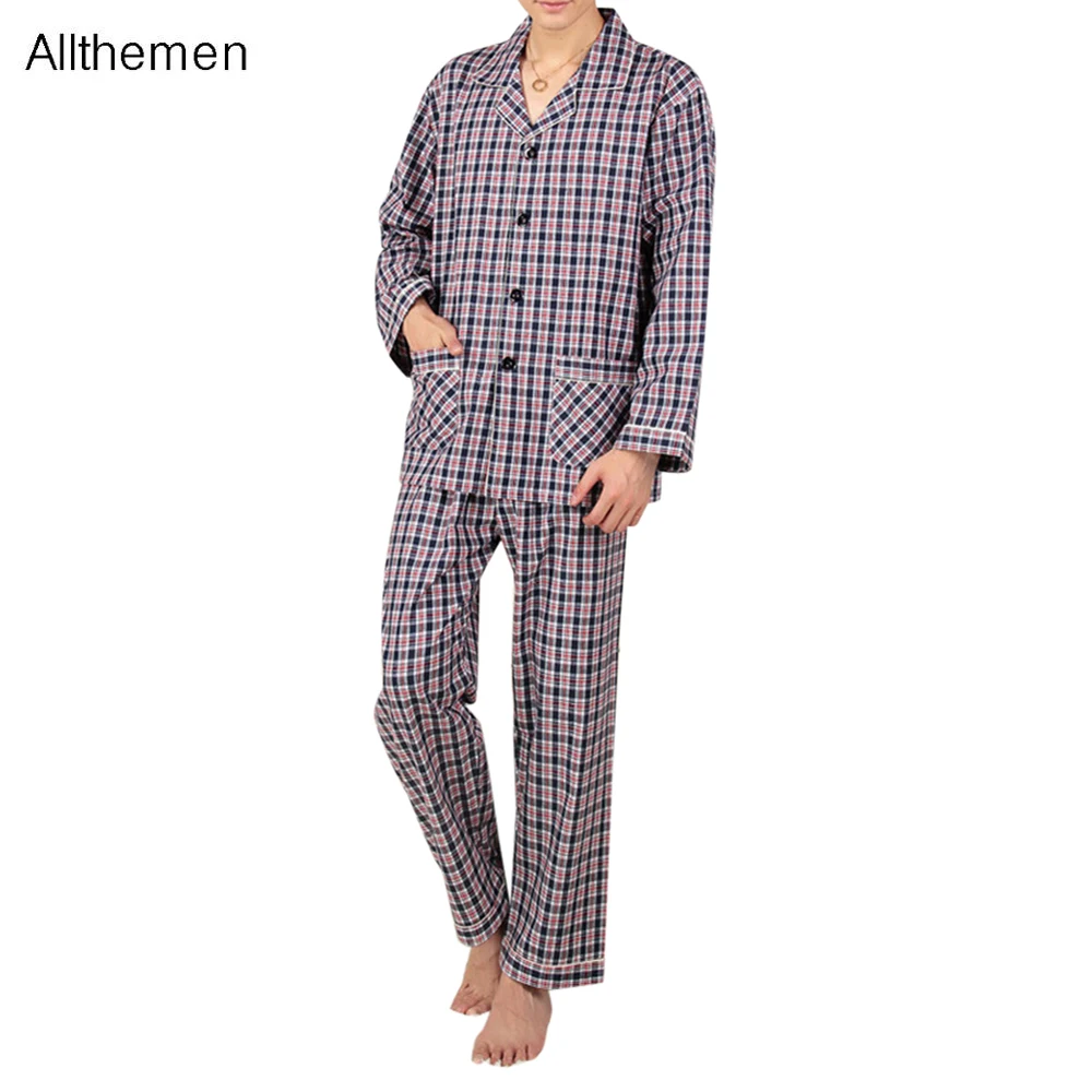 Все Для мужчин одежда для сна халат комплект зимняя Пижама домашний Повседневная Женская Удобная клетчатая