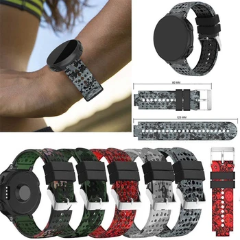 

22mm Silicone Watch Band For Garmin Forerunner 735xt/220/230/235/620/630 Replacement Wristband Black/Silver Buckle Strap Belt