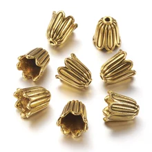  20Pcs 10mm Flower Metal Tibetan Style Loose Spacer Flat Bead Caps End Cap for DIY Jewelry Making Accessories 10x10mm Hole :1mm 