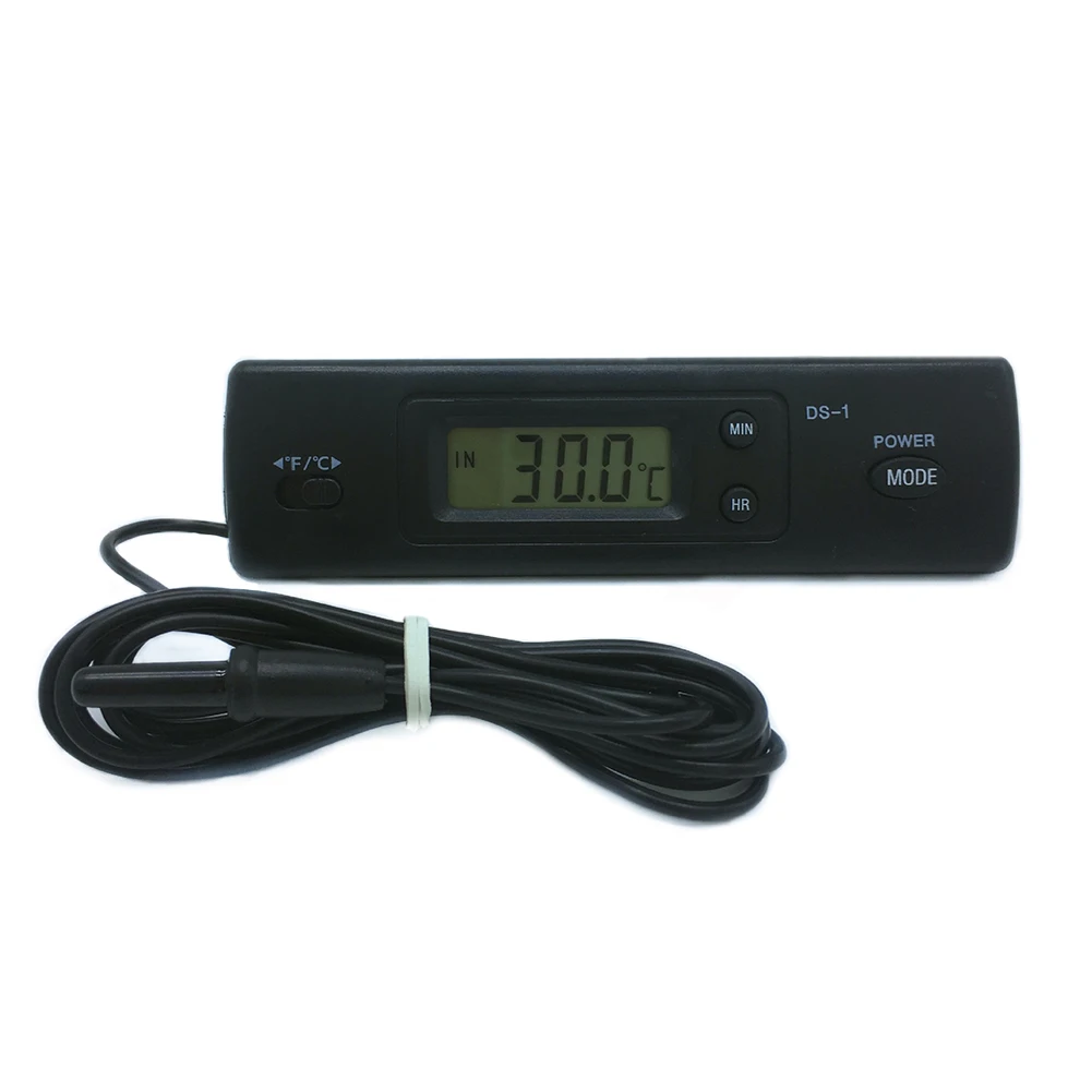 Home Dual Temperatures Aquarium Electronic Water Digital Power Saving Car Refrigerator Led Metal Probe Thermometer