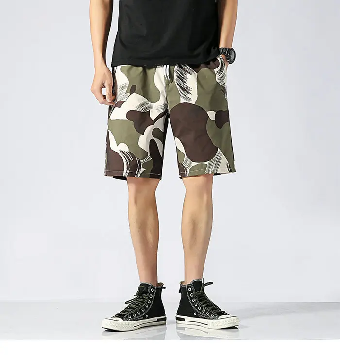 Army Green Красивые мужские шорты, новинка, летние повседневные шорты для мужчин, хлопковые Модные мужские шорты, бермуды, пляжные шорты размера плюс S-5XL, мужские шорты для бега - Цвет: Army Green
