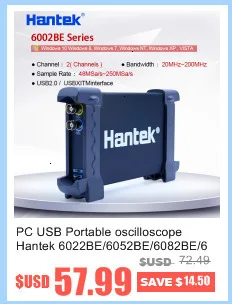 Люминесцентный осциллограф UPO2000CS 70-100 МГц полоса пропускания; Частота дискретизации 1GS/s; 28Mpts Глубина памяти 50000 wfms/s скорость захвата формы волны