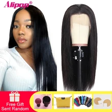 Alipop#4 светильник коричневый малазийские прямые парики 13x4 Синтетические волосы на кружеве человеческих волос парики с детскими волосами Синтетические волосы на кружеве парик Ombre Человеческие Волосы