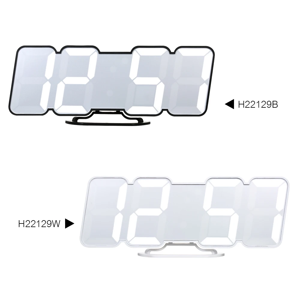 3D Wireless Remote Digital RGB LED Alarm Clock USB Powered Time/Temperature/Date Display 115-Color Changing