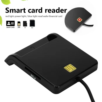 

Portable Universal USB 2.0 Smart Card Reader for Bank Card CAC IC ID SIM DNIE ATM Cardreaders USB-CCID ISO 7816 Card Reader