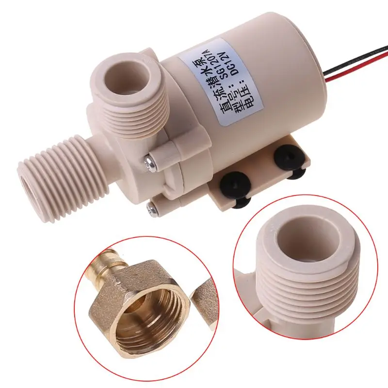 

12V Solar Submersible Hot Water Pump Circulation 212Â° F Brushless Motor High Pressure