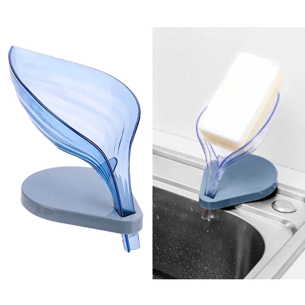 Leaf Soap Box Soap Holder Clear Kitchen Supplies Gadgets  Suction Cup Natural Leaf Shape Soap Case 6 Colors Leaf Soap Box Soap Holder Clear Kitchen Supplies Gadgets  Suction Cup Natural Leaf Shape Soap Case 6 Colors