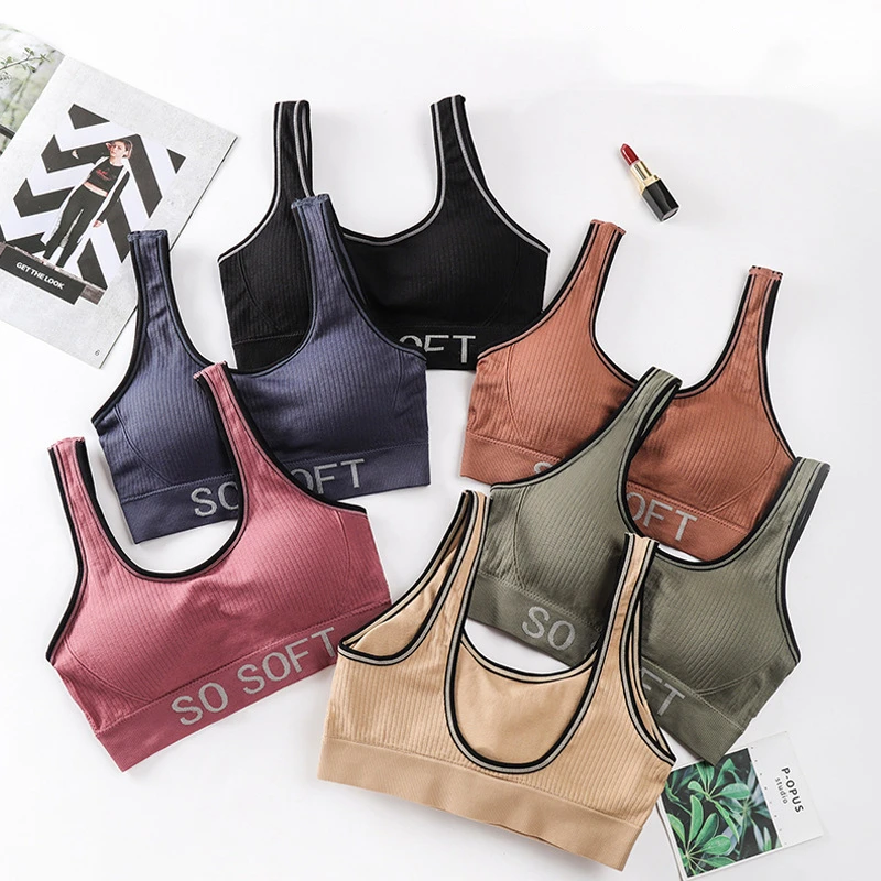 

2pcs Seamless Tops Women Wireless Underwear Soft Padded Bras Set Backless Bralette Lingerie for Female
