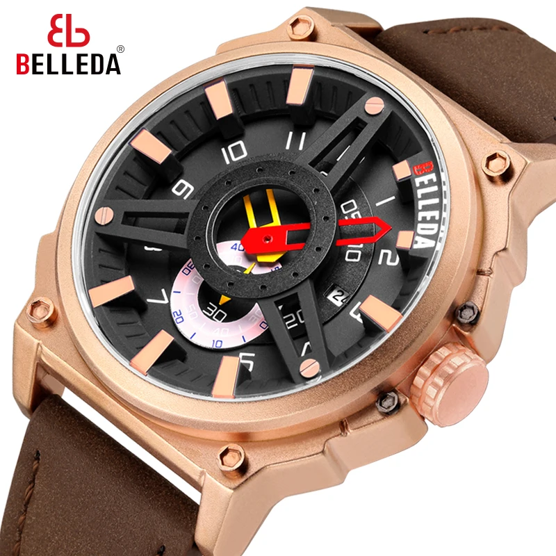 60.0US $ |Luxury Brand BELLEDA Mens Military Sports Male Analog Date Rose G...