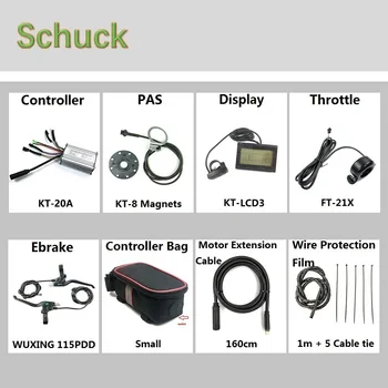 

Schuck Electric Ebike Accessories with WUXING Thumb Throttle/E-brake/KT LCD LED Display/KT Controller/PAS Electric Bicycle