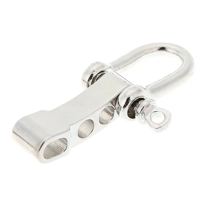 

ABZB-10PCS U Shape Stainless Steel Adjustable Anchor Shackle Outdoor Rope Para cord Bracelet Buckle