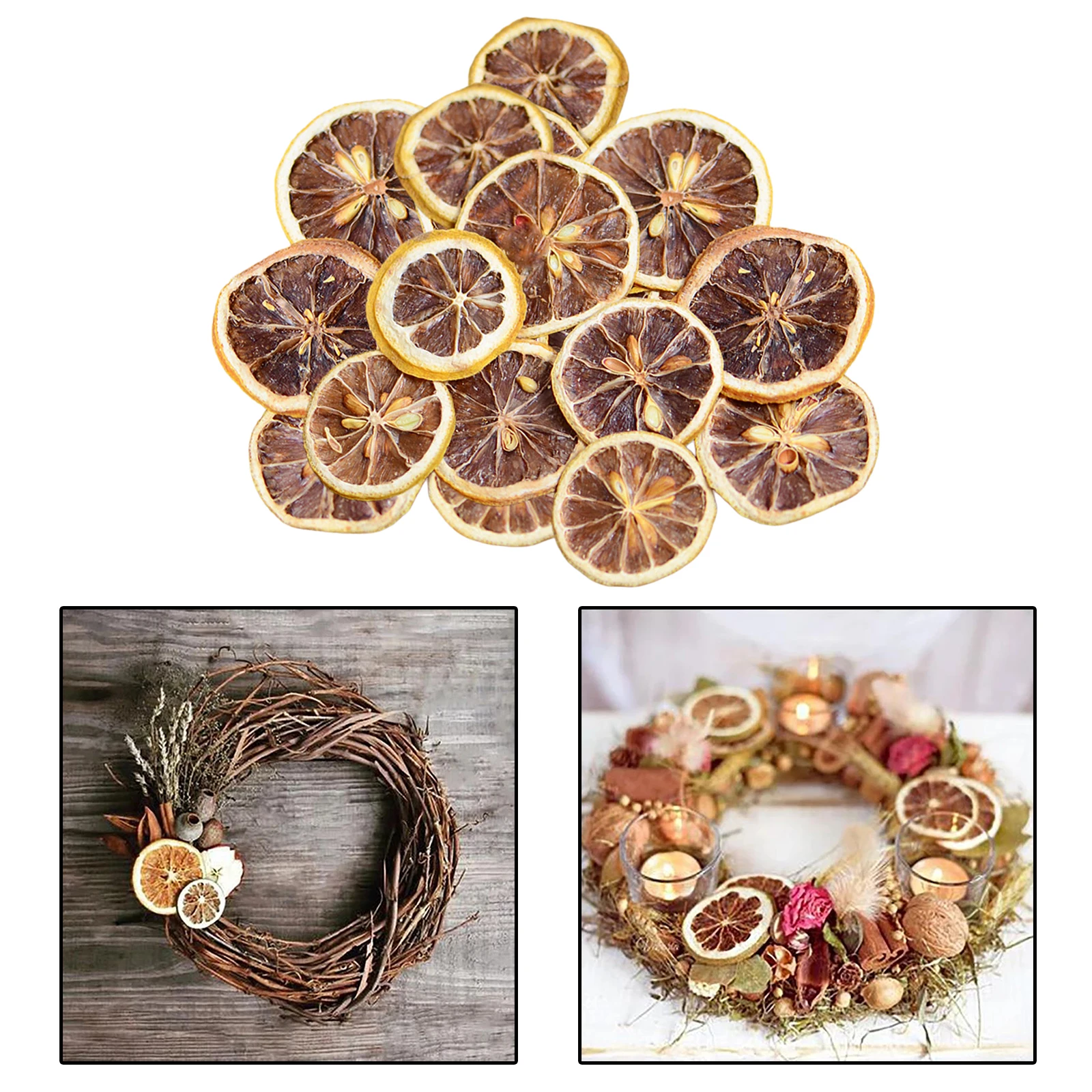 Real Dried Lemon Slice Floral 30pcs for DIY Candle Epoxy Resin Crafts Tool dried lemon slice