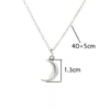 Cute Moon Pendant Necklaces For Women Bohemia Silver Color Chain Choker Necklace Simple Jewelry bijoux collares ► Photo 2/6