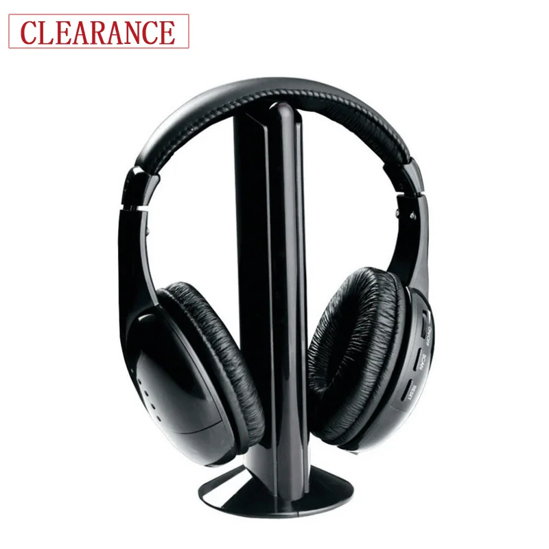 Семья 5 в 1 HIFI беспроводные наушники ТВ/компьютер FM радио Высокое качество