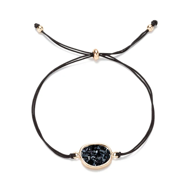 Красочный регулируемый браслет-цепочка с геометрическим искусственным кристаллом, очаровательный женский браслет, простой браслет, Женские аксессуары для рук