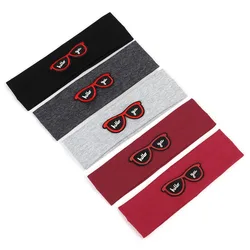 Cartoon Diy Glasses Pattern Headband Baby Girls Infant Casual Cotton Stretch Hair Band Accessories Boy Kid Candy Color Headwear