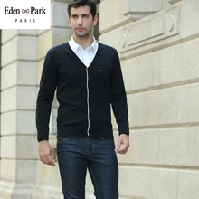 Мужские кардиганы на пуговицах, свитера, новинка, Eden Park, повседневный мужской однотонный пуловер с v-образным вырезом, кашемировый свитер-пончо, верхняя одежда
