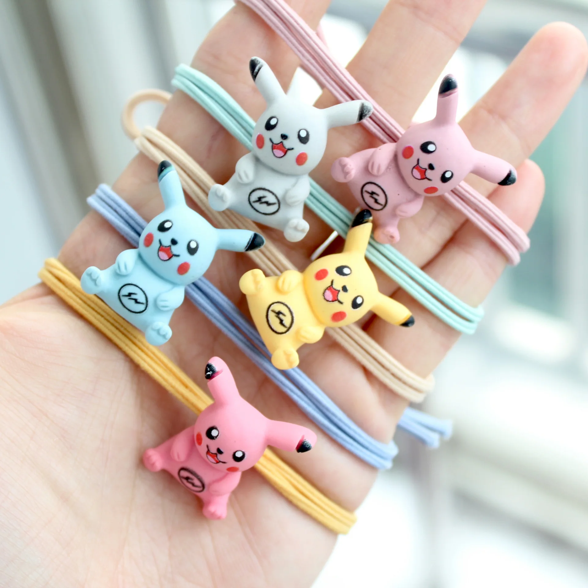 Takara Tomy Pokemon Hair Tie Hand Strap Pikachu Hair Accessories Knotted Hair Accessories High Stretch Rubber Band Baby Gifts Party Diy Decorations Aliexpress