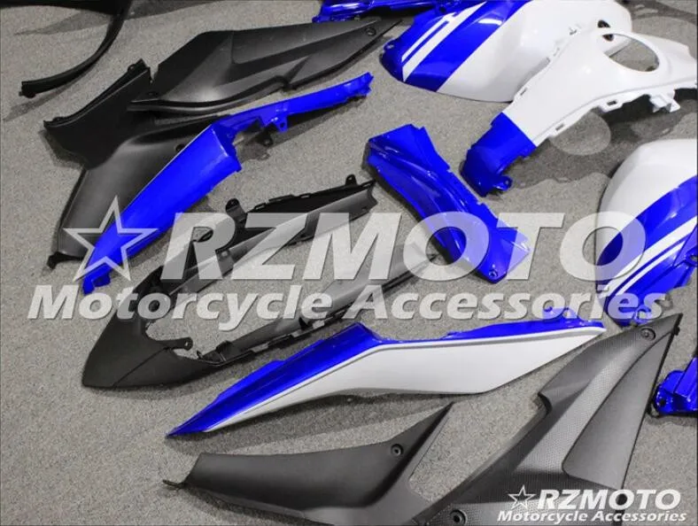 Стиль ABS литьевая форма мотоцикл Обтекатели подходит для YAMAHA R3 R25- 15-19 Кузов Набор на заказ синий белый