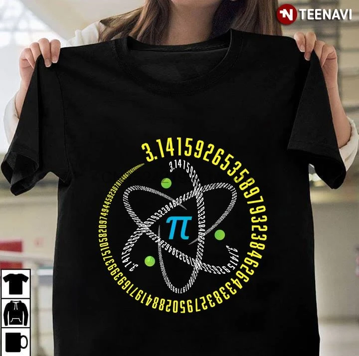 Мужская футболка Atom Pi математика наука Stem 3 14 Day женские и мужские футболки |