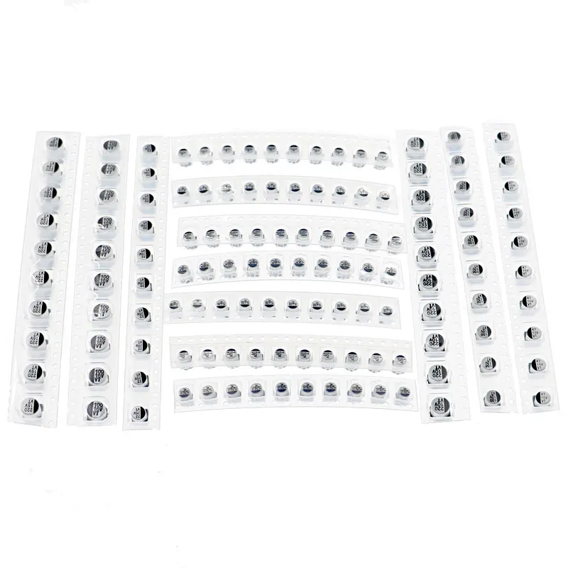 130pcs/lot 13values Each 10pcs 1uF-220uF SMD Aluminum Electrolytic Capacitor Assorted Kit Set Samples Kit 130pcs lot 1uf 220uf smd aluminum electrolytic capacitor assorted kit set 13values 10pcs 130pcs samples kit