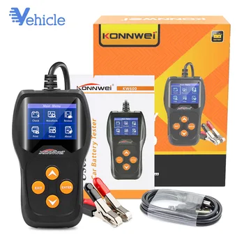 

KONNWEI KW600 Car Battery Tester Auto Battery Analyzer 12V Digital Color Screen 100 to 2000CCA Cranking Charging Car Diagnostic