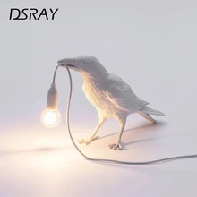Скандинавский дизайнер, настольная лампа с птицей, светодиодный современное искусство, прикроватная настольная лампа, Декор, настольные лампы для украшения гостиной