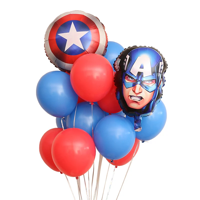 

12pcs/set America Captain Balloons Kids Birthday Party 18inch Balloon party Baby Shower Decoration Latex Balloon Child Toy Gift