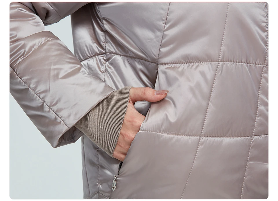 Astrid 2020 New Autumn Winter Womens coat women Windproof warm parka Plaid fashion Jacket hood large sizes female clothing 9385