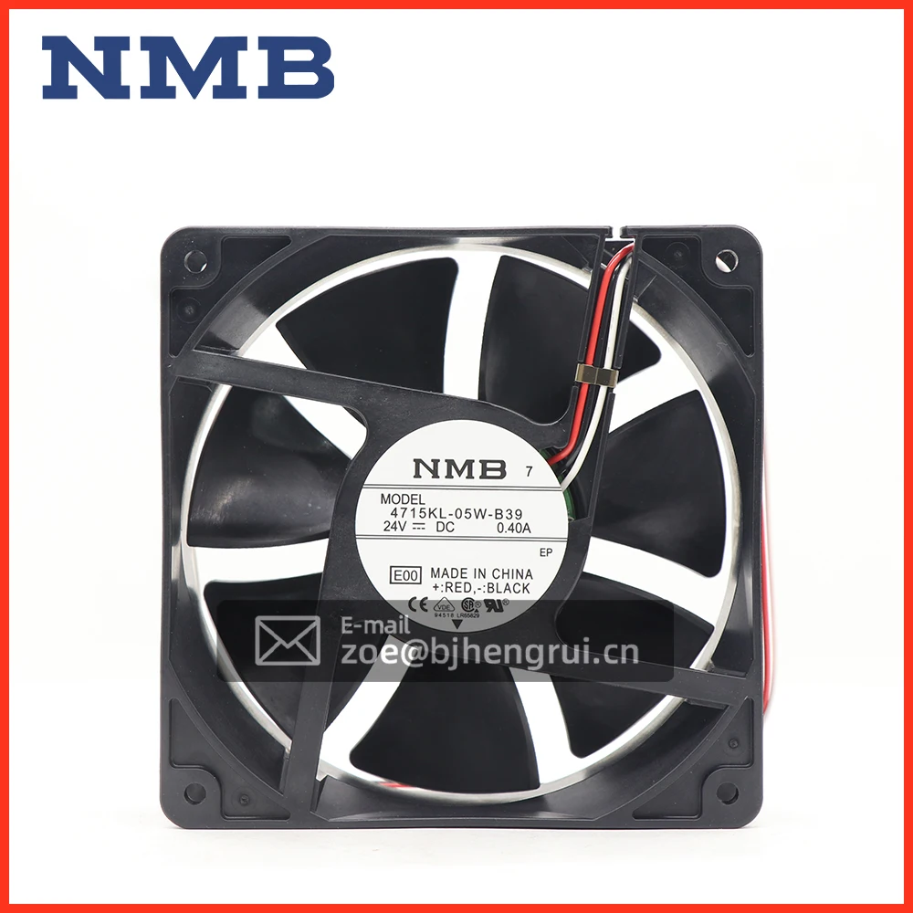 s 1 item NMB TECHNOLOGIES 4715KL-05W-B30-E00 119 x 38 mm 24 VDC 2950 RPM 108 CFM 42.5 dB Ball Bearing DC Axial Fan