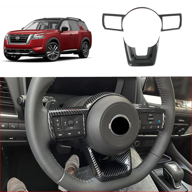 

Новинка накладка на руль из углеродного волокна аксессуары для интерьера CN для Nissan Pathfinder SL R53 2021 2022