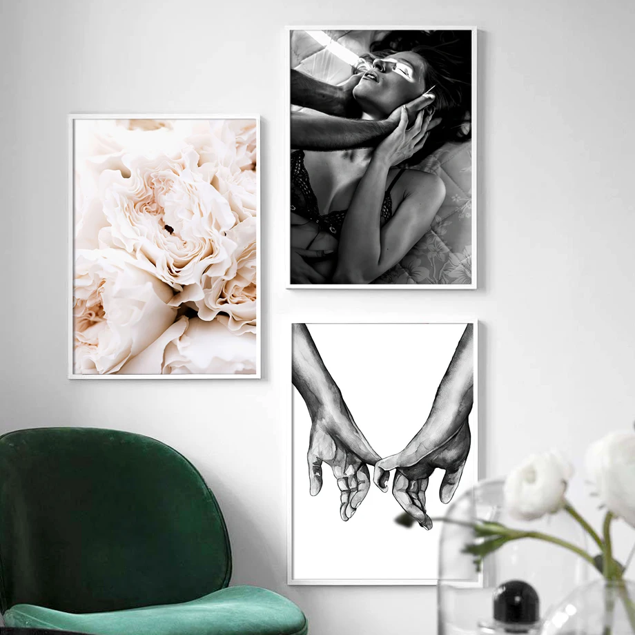 Blooming-Roses-Paris-Window-Hold-hands-Love-Nordic-Poster-Wall-Art-Prints-Canvas-Painting-Wall-Pictures (1)