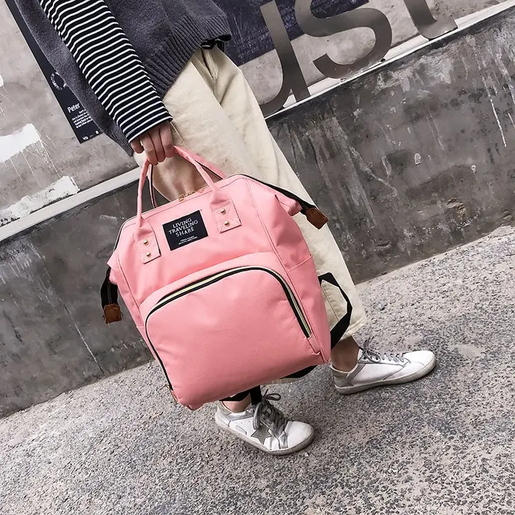

Backpack Large Capacity Multi-functional Anti-Theft Diaper Bag Hand Canvas Schoolbag Lotte Backpack Women's