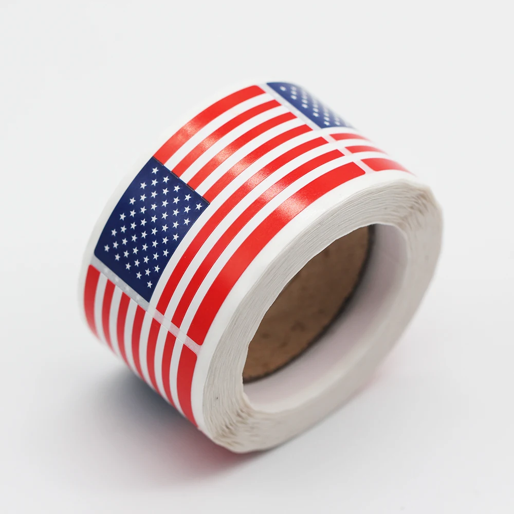 250 шт 2x1,25 дюймов американский флаг наклейка s США патриотическая наклейка для свадебного украшения этикетки DIY канцелярские наклейки s