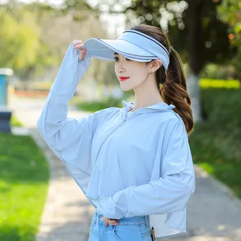 

Ladies Detachable Hat Clothing Sun Protection 2020 Summer Outdoor Working Sun Visor Anti-UV Cover Face Protection Empty Top Hats