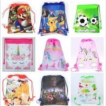 1 шт. мультяшный тканевый рюкзак на шнурке, анимационный дизайн, Детские вечерние подарочные сумки, сумка для путешествий, для обуви, одежды