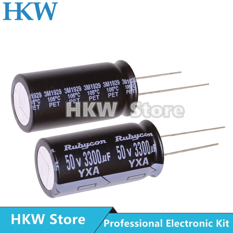 2 pçs lote 50V 18*35mm Rubycon 3300UF