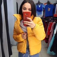 FORERUN moda warstwa bąbelkowa stałe standardowy kołnierz ponadgabarytowych krótka kurtka zimowa jesień kobiet bufiaste kurtki parki Mujer 2021 4