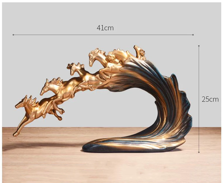 Современные смолы лошади аксессуары ремесла дома гостиной настольные фигурки украшение отеля офисный стол мебель украшения Искусство