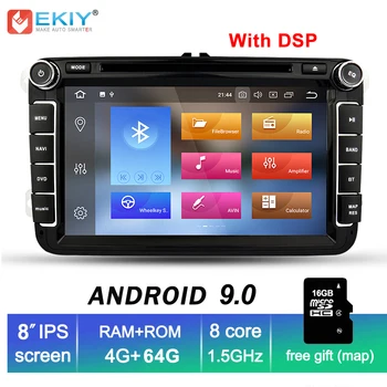 

EKIY 8" IPS DSP 4G 64G 2Din Android 9.0 Car DVD Radio For VW POLO PASSAT b6 Golf 5 Skoda Octavia SEAT LEON GPS Multimedia Player