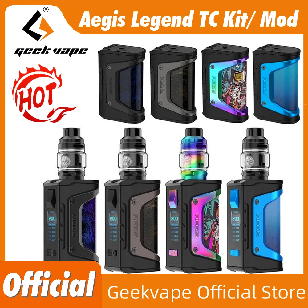 Горячая Распродажа Geekvape Aegis Legend TC Mod &amp Kit с баком 5 мл Z Subohm макс. 200 Вт питание от