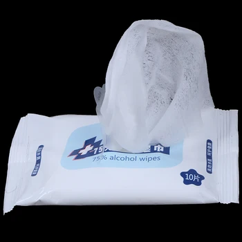 

10Sheets/1Pack Portable 75% Alcohol Wipes Hand Towel Swabs Pads Disinfection Wipes Antiseptic Cleanser Cleaning