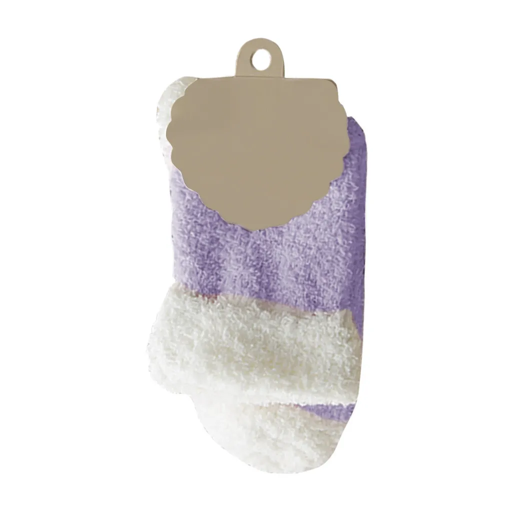 Модные Женские мягкие лоскутные Носки для сна с отворотами, Носки для сна, смешные Носки Харадзюку, Женские и мужские Носки унисекс