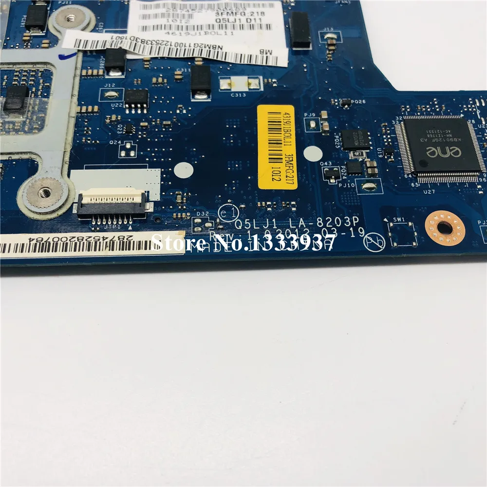incredible  Q5LJ1 LA-8203P Main Board For Acer M5-581T Laptop Motherboard i5-3317U/i5-3337U NBM2G11001 NB.M2G11