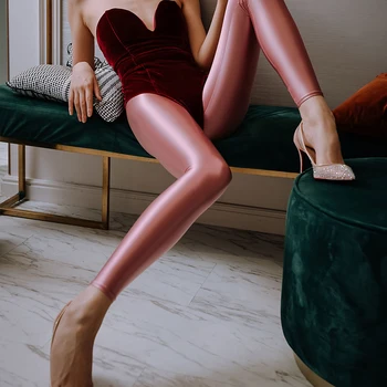 

Hyrax Trends Shiny Pants Pantyhose Ladies sexy Sexy fashion slim Satin material Shiny opaque High waist fitness pantyhose