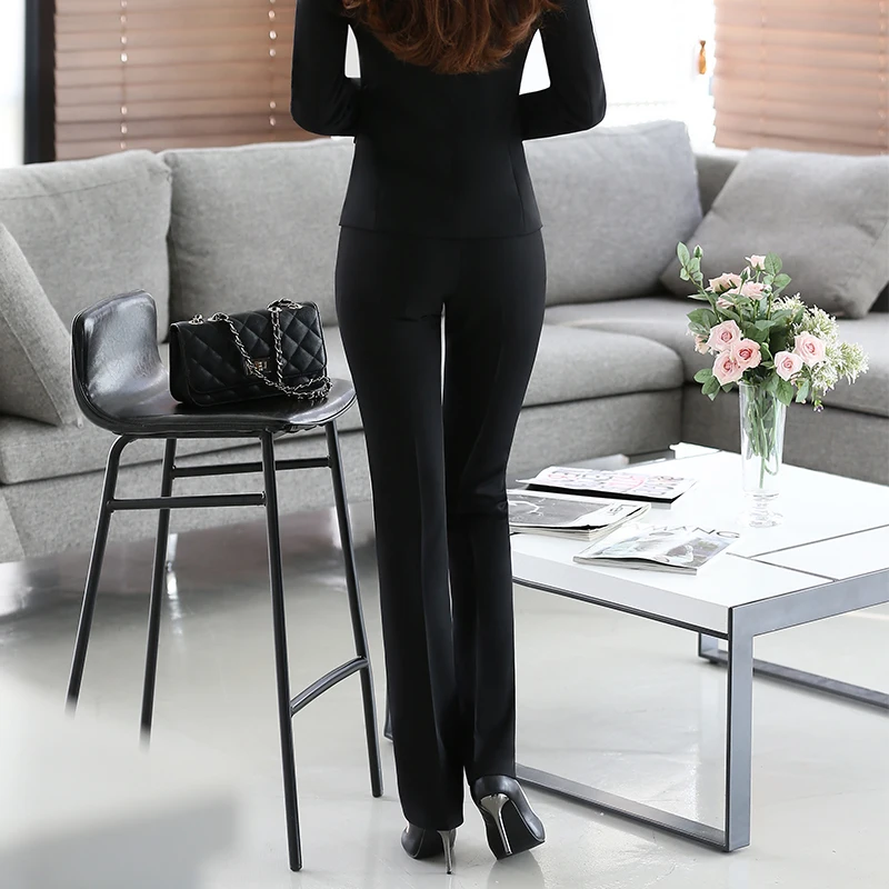 Women's dress pants professional dress pants straight leg work pants black suit pants work pants women's suit pants
