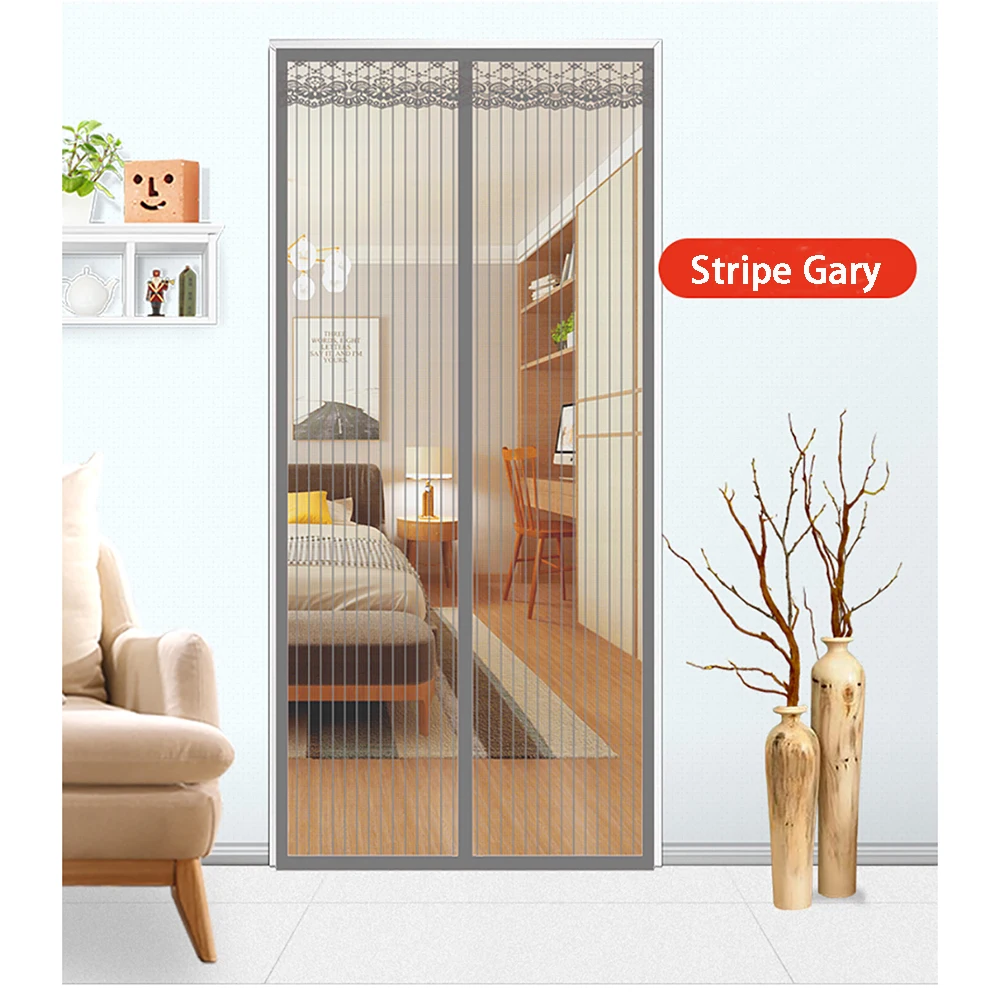 2020 High Quality Reinforced Magnetic Screen Door, Anti-Mosquito Curtains Magic Magnets Encryption Mosquito Mesh Net On the Door 