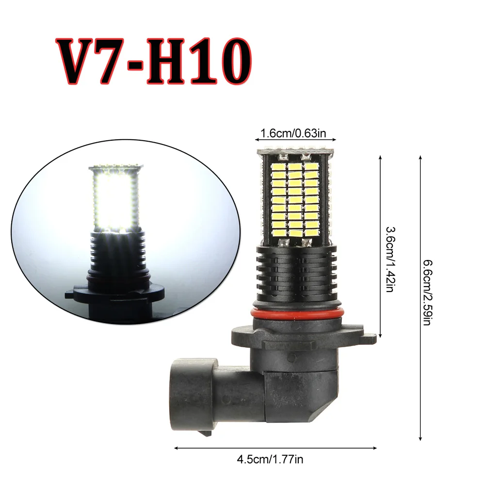 2 шт. авто светодиодный Противотуманные фары 3014SMD 3200LM 12 V-24 V автомобиля лампы Водонепроницаемость
